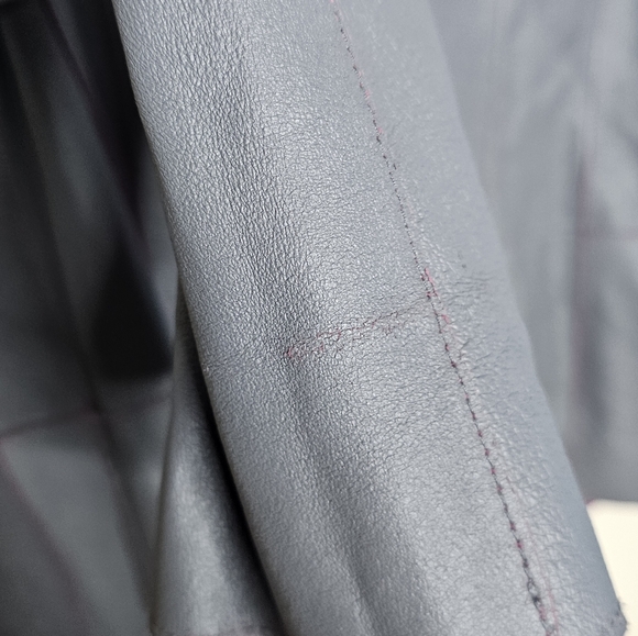 Peck and Peck purple leather jacket womens M reversible - Picture 9 of 10